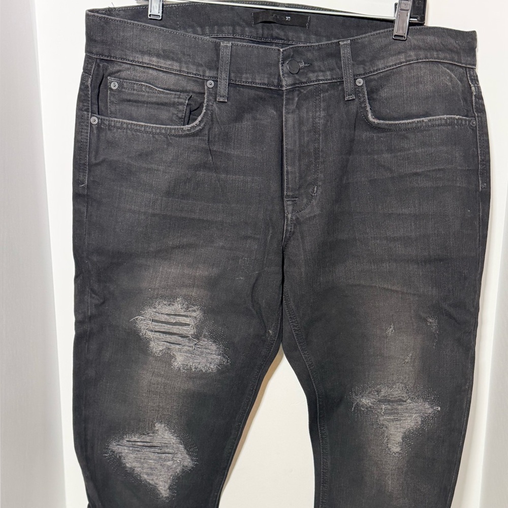 Joe's Jeans Men's Charcoal Distressed Skinny Jeans